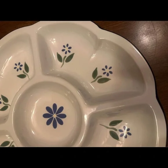 Pfaltzgraff Cloverhill Floral divided serving dish - Picture 2 of 4
